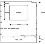 Alu-Cab 270° Awning side walls set for LHS 2.7M Shadow Awning