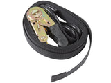 Black Ratchet Strap 25mm X 4M With Hooks