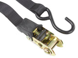 Black Ratchet Strap 25mm X 4M With Hooks