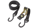 Black Ratchet Strap 25mm X 4M With Hooks